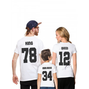  Asociați tricoul personalizat cu numărul Family Look